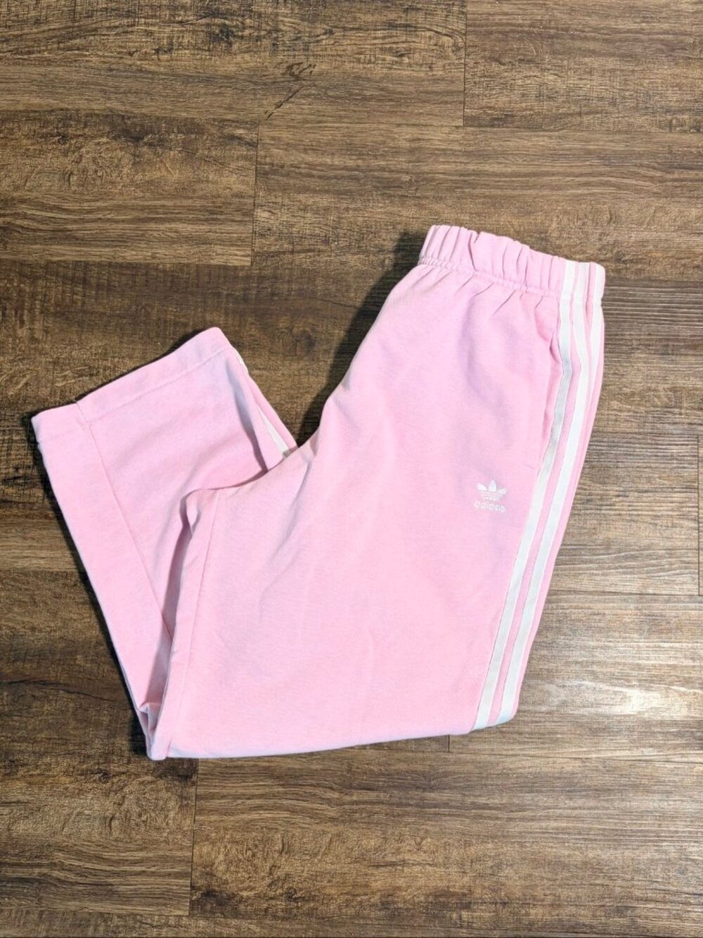 Women's Adidas Pink 3-Stripe Track Pants Size 10